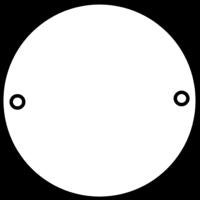 a graphic of a large circle with two small circles inside (one at 3 o’clock and one place at 9 o’clock.)