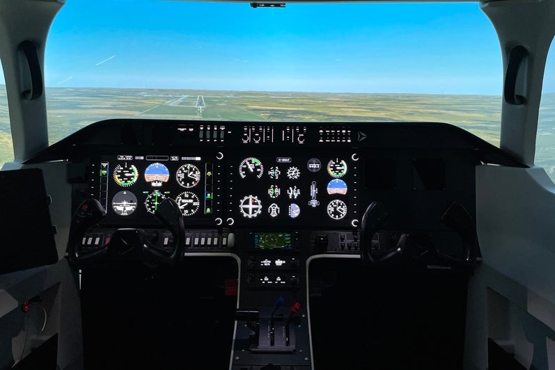 View from the stimulator cockpit