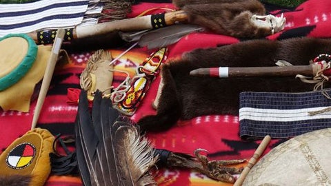A collection of items from the Indigenous community