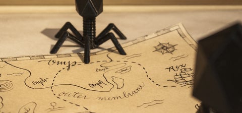 A map with a 3D printed representation 