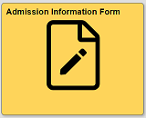 Admission Information Form tile in quest