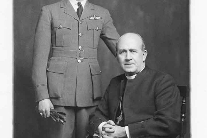 Photograph of The Rt. Rev. Robert J. Renison with son, Robert  J.B. Renison