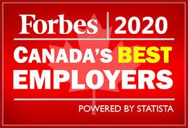 Forbes 2020 Canada's Best Employers powered by statistica