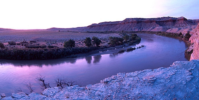 Bend in the green river