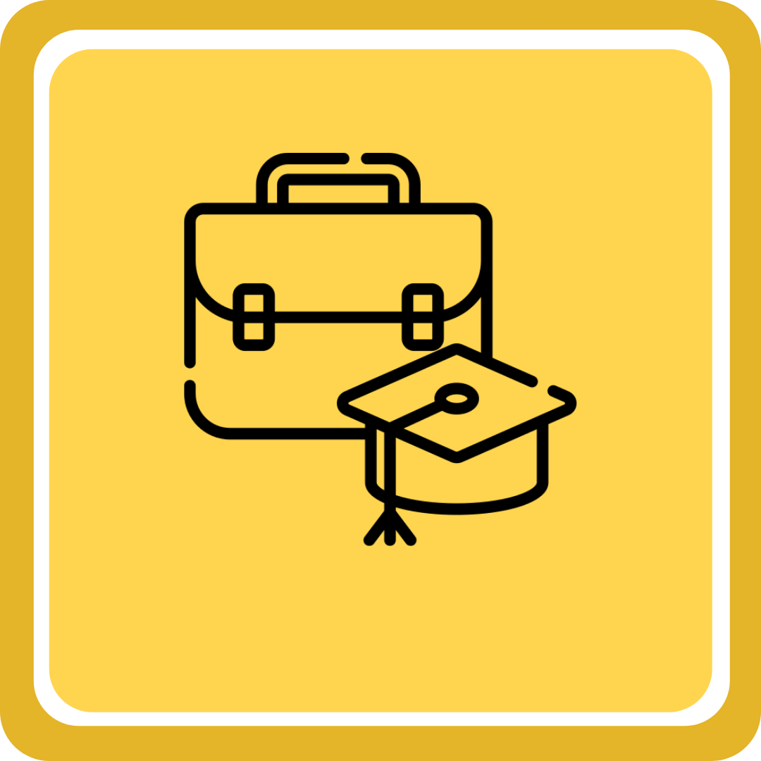 icon of briefcase and grad cap