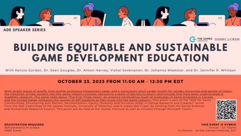 Poster on Building Equitable and Sustainable Game Development Education