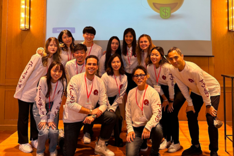 Group of Perpetua employees and co-op students smiling for a group shot at a seller meet up in Tokyo