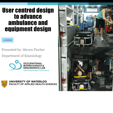 Screenshot of title slide of presentation, images of paramedics demonstrating their job.